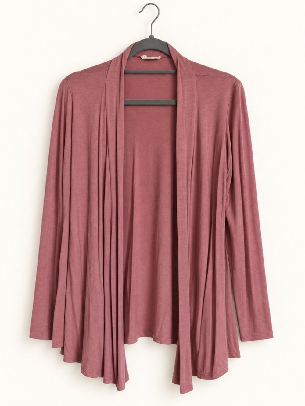 Prospect BLVD Dusty Rose Draped Open Front Cardigan M